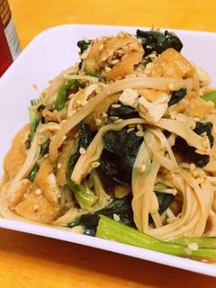 小松菜とエノキと油揚げのレンチンお浸し-レシピのメイン写真