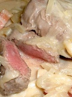 仔鹿肉のステーキ キノコクリームソース-レシピのメイン写真