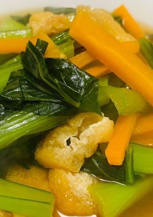 定番の小松菜と薄揚げの炊いたん-レシピのメイン写真