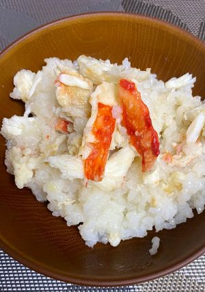 炊飯器で楽に栄養補給！カニの中華粥！-レシピのメイン写真