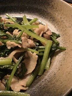 *小松菜と豚肉の炒め物*-レシピのメイン写真