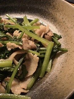 *小松菜と豚肉の炒め物*-レシピのメイン写真