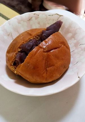 黒糖ロールパンで！おまんじゅう風-レシピのメイン写真