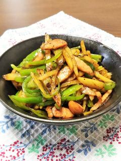 簡単♪じゃがいもとピーマンのカレー炒め-レシピのメイン写真