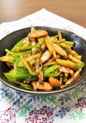 簡単♪じゃがいもとピーマンのカレー炒め-レシピのメイン写真