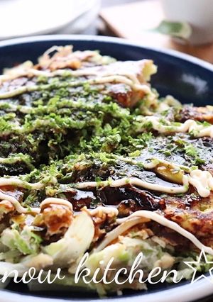 キャベツとツナのお好み焼き風卵焼き-レシピのメイン写真