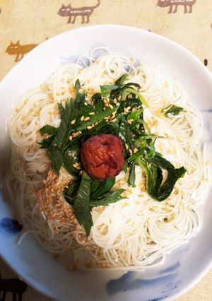 ぶっかけ素麺うめぼしのせ-レシピのメイン写真