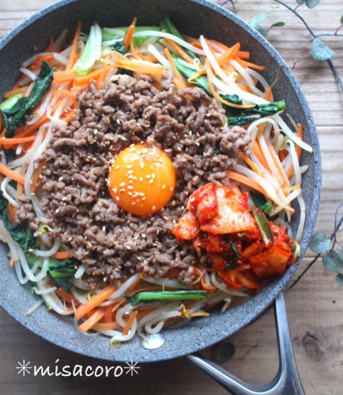 Mフライパン1つで！簡単ビビンバ by ＊misacoro＊ 【クックパッド