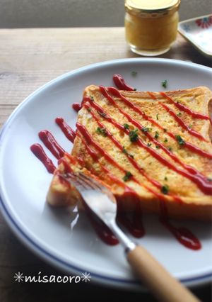 ｍうちの甘くないフレンチトースト-レシピのメイン写真