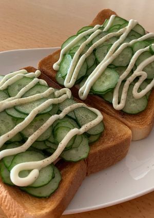 きゅうり好きのトースト ハム入り-レシピのメイン写真