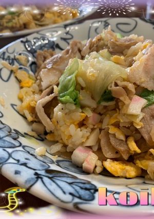 豚薄切り肉たっぷりのレタスチャーハン-レシピのメイン写真
