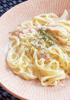 乾麺で時短、簡単濃厚クリームきしめん-レシピのメイン写真