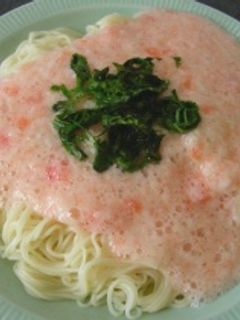 めんたいとろろのそうめん-レシピのメイン写真