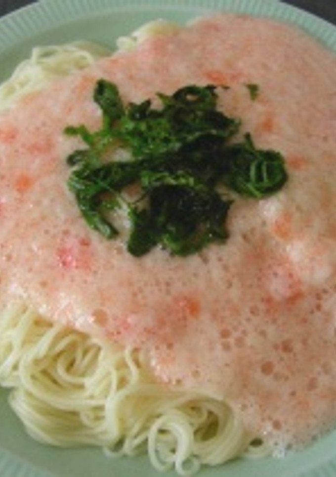 めんたいとろろのそうめん-レシピのメイン写真
