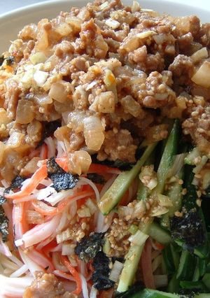 ゴマダレ冷やし中華★ピリ辛肉味噌のっけ-レシピのメイン写真