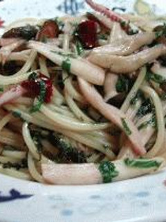 青ジソとイカのパスタ-レシピのメイン写真