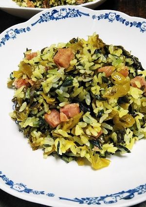 ニラ高菜チャーハン-レシピのメイン写真