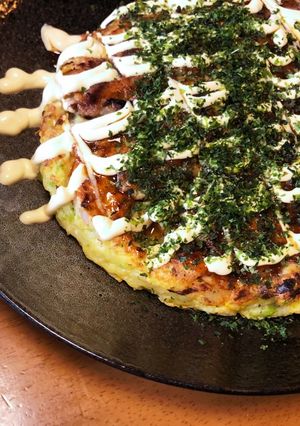 ヘルシー★長芋山芋オンリーお好み焼き-レシピのメイン写真