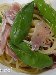 生ハム と 生バジルの 冷製パスタ-レシピのメイン写真