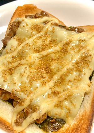 納豆トースト-レシピのメイン写真