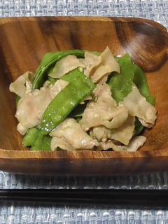 さやえんどうと豚肉のバターソテー-レシピのメイン写真