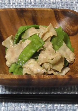 さやえんどうと豚肉のバターソテー-レシピのメイン写真