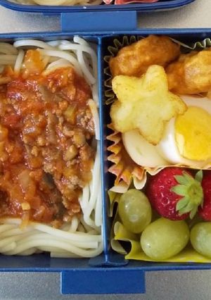 子供のお弁当 スパゲッティ弁当-レシピのメイン写真