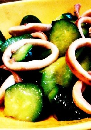 イカとキュウリのオイスターソース炒め♪-レシピのメイン写真