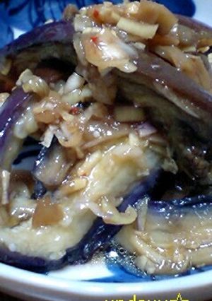 冷た～い　蒸しナスの香味和え♪-レシピのメイン写真
