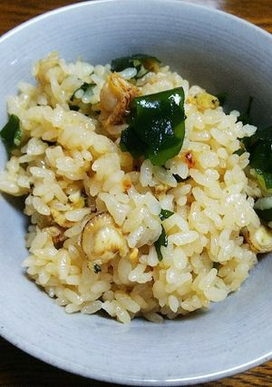 ホタテの稚貝で炊き込みご飯-レシピのメイン写真
