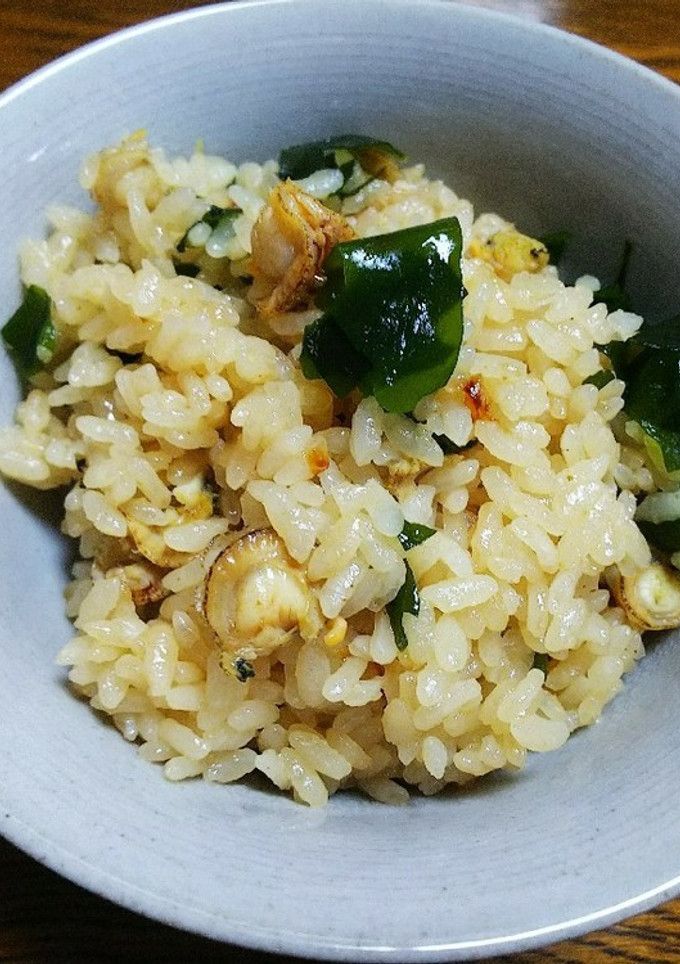 ホタテの稚貝で炊き込みご飯-レシピのメイン写真