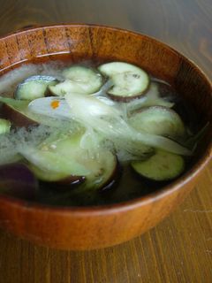 なすとみょうがのお味噌汁-レシピのメイン写真