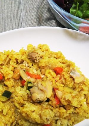 シーフードのカレー炊き込みご飯-レシピのメイン写真