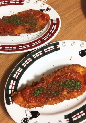 鮭のカツレツ　トマトソース乗せ-レシピのメイン写真
