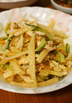 鶏むね肉とたけのこの中華サラダ-レシピのメイン写真