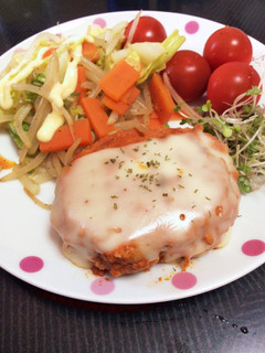低脂質!トマト煮込みのおからハンバーグ-レシピのメイン写真