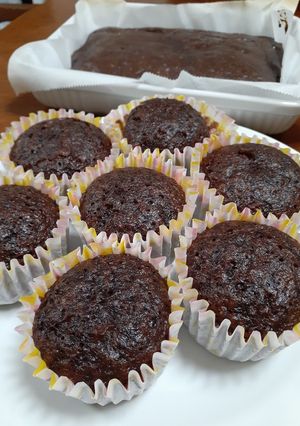 もっちりチョコバナナ(重曹)ケーキ-レシピのメイン写真