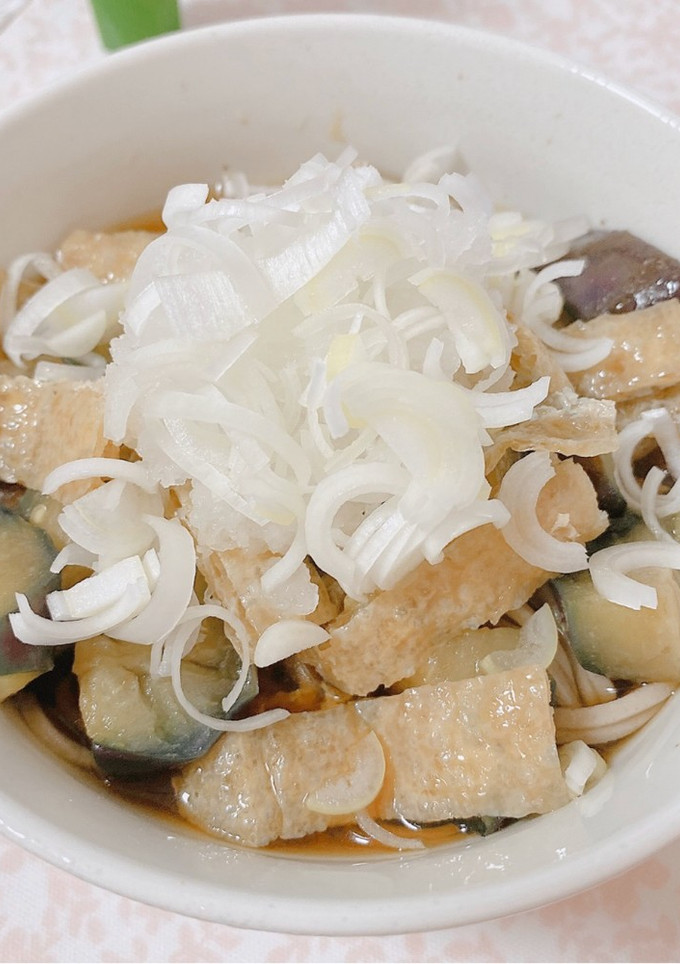 ♡ なすと油揚げの冷たいお蕎麦 ♡-レシピのメイン写真