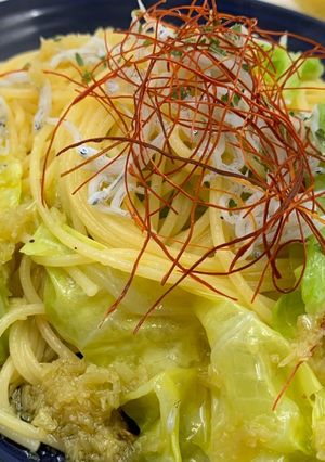 春キャベツにんにくたっぷりペペロンチーノ-レシピのメイン写真