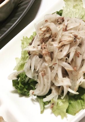 血をサラサラに！サバ缶と新玉ネギサラダ-レシピのメイン写真
