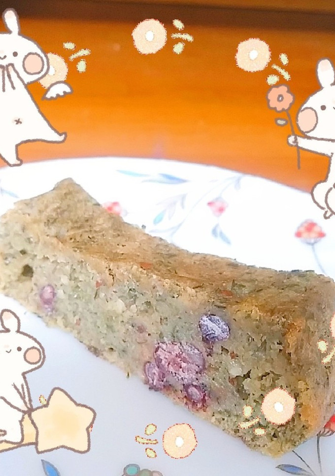 マクロビ☆よもぎと小豆の和風ケーキ-レシピのメイン写真