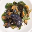 天かす消費に!ピーマン茄子の味噌炒め