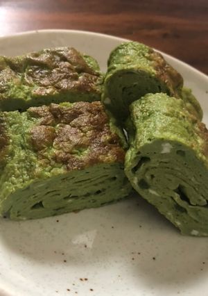 【創作料理】抹茶風卵焼きin青汁-レシピのメイン写真