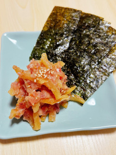 居酒屋風☆簡単ネギトロたくの海苔巻き-レシピのメイン写真