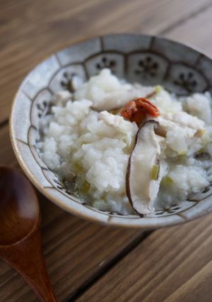 [防災レシピ]ポリ袋で中華がゆ♪-レシピのメイン写真
