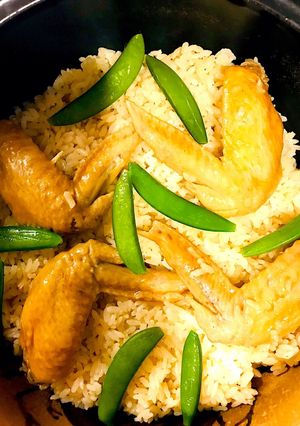 鶏手羽先の香り炊き込みご飯-レシピのメイン写真
