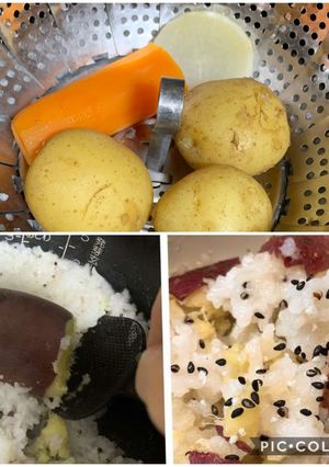 離乳食初期〜手掴み期炊飯器で野菜や卵蒸し-レシピのメイン写真