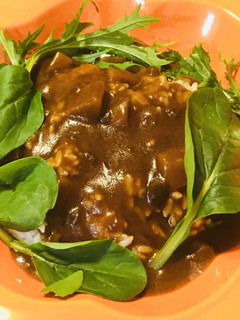 レトルト●ベビーリーフを添えたカレー-レシピのメイン写真