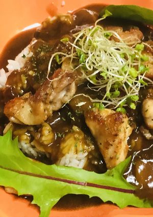 レトルト●鶏もも肉の揚げ焼き+カレー-レシピのメイン写真