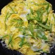 島らっきょうの茎の卵炒め